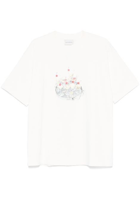 White Le Cocktails T-shirt DRÔLE DE MONSIEUR - men DRÔLE DE MONSIEUR | GTS237CO002OW